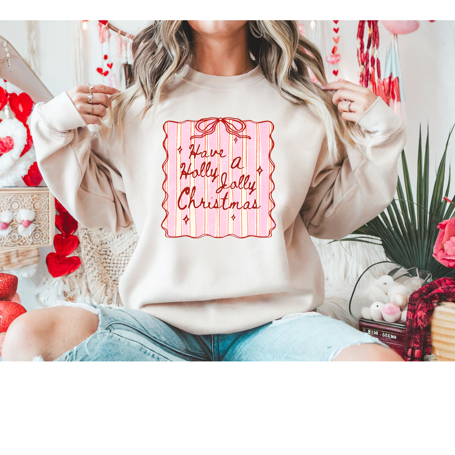 The Holly Jolly Ribbon Sweater