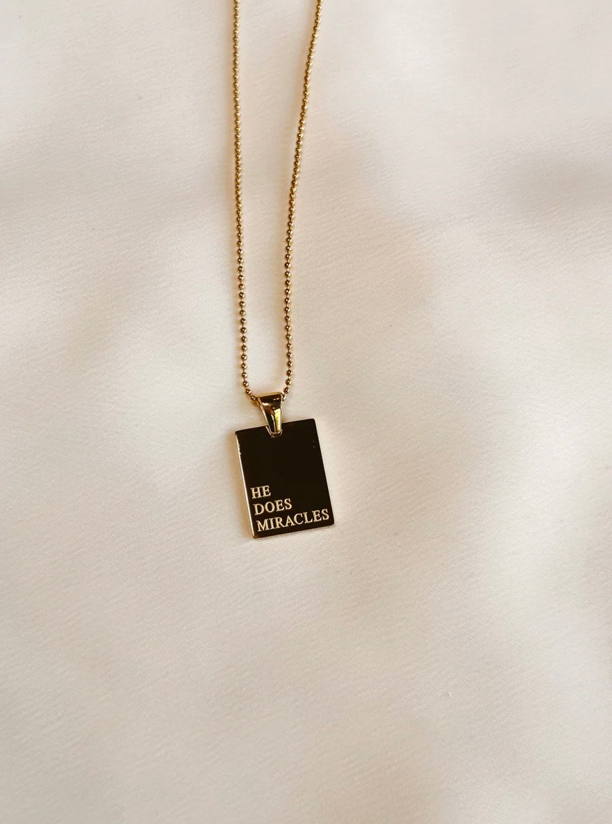 "He does Miracles" faith neckalce