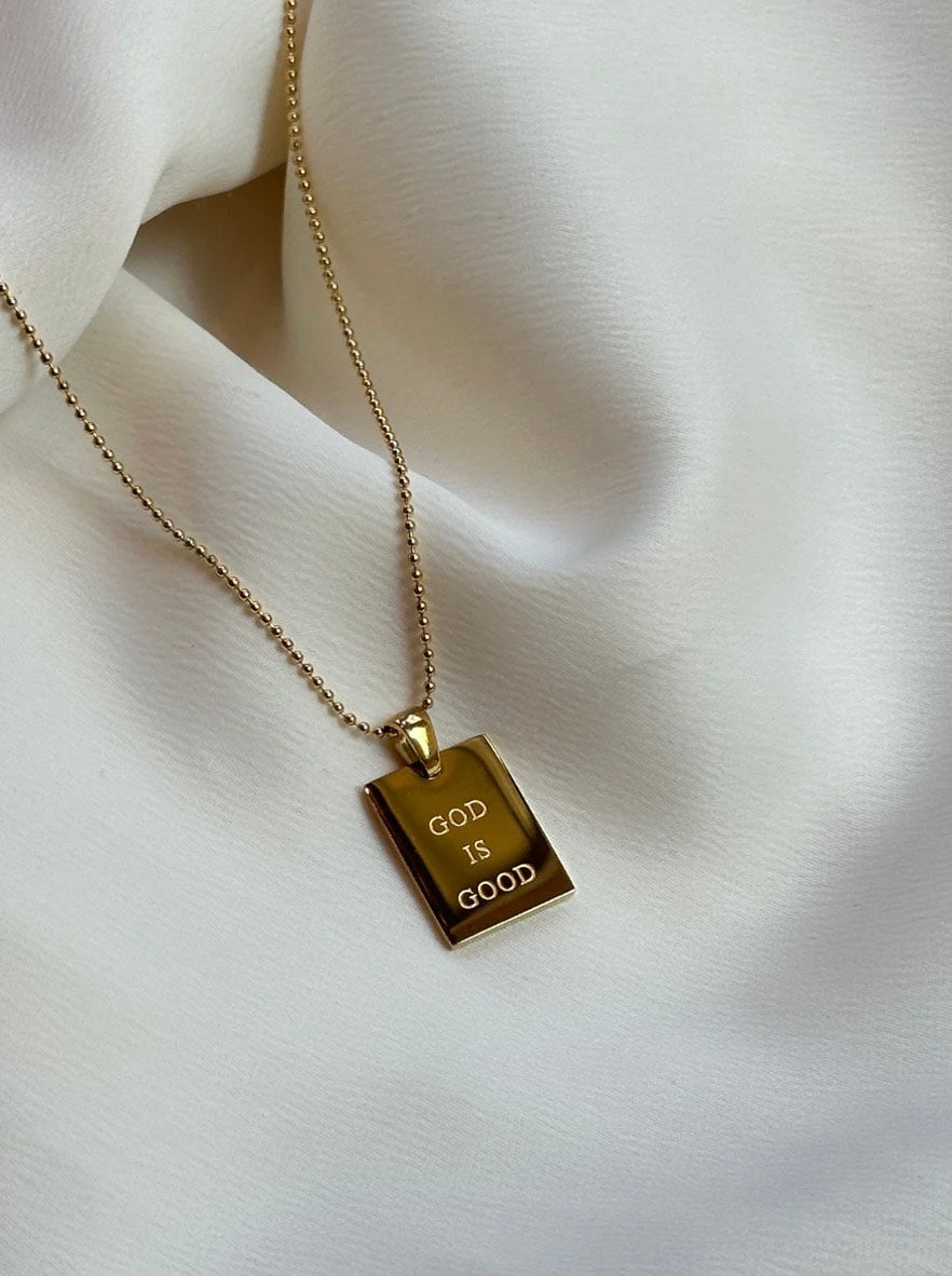 "God is Good" faith necklace